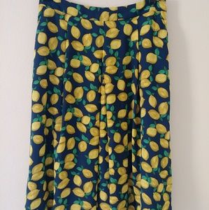 The Limited Lemon Print A Line Skirt